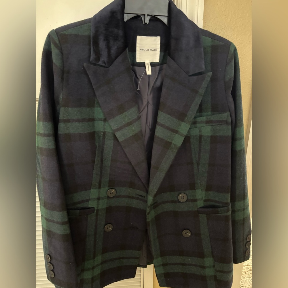 Watchman plaid warm blazer/coat